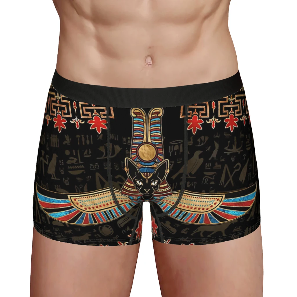 Egyptian Cat Bastet  Underpants Breathbale Panties Man Underwear Sexy Shorts Boxer Briefs