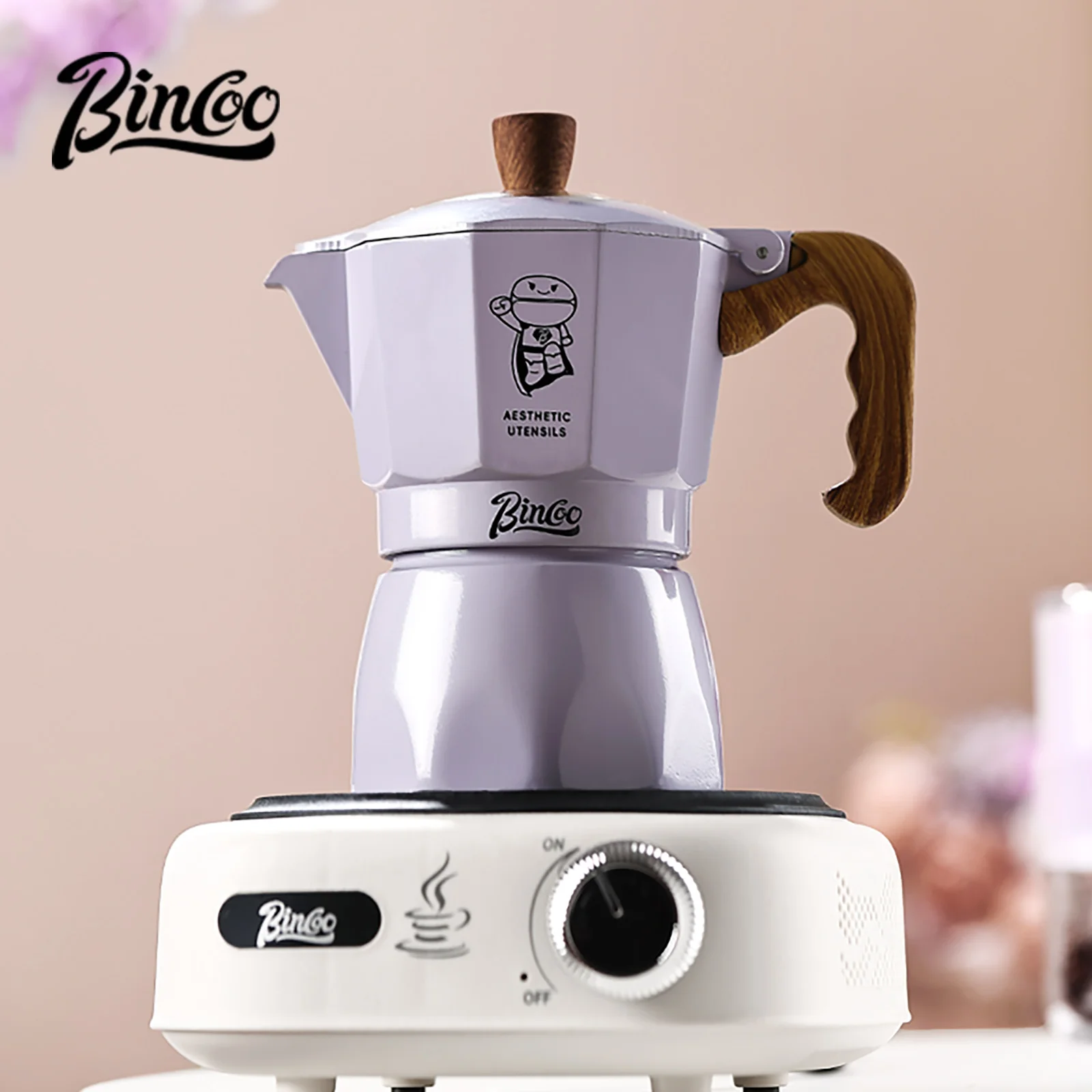 Bincoo Coffee Double Valve Moka Pot Espresso Maker Italian Coffee Professional Home Barista Accessories Coffee Maker Tools 220v - Image 4