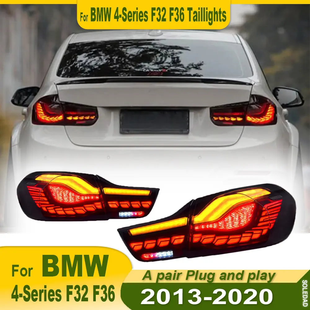 A pair LED Tail Lamps for BMW 4 Series F32 F36 2013-2020 425i M4 GTS LED Tail Light Rear Fog Brake Turn Signal Auto Accessories