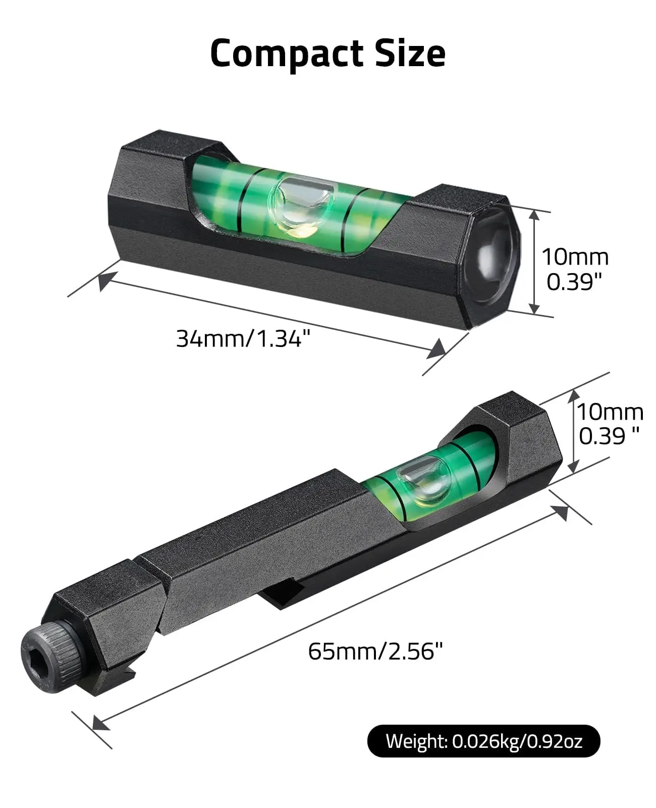 ชุดปรับระดับกล้องเล็ง CVLIFE พร้อมระดับแม่เหล็กแบบติดตั้งง่าย น้ำหนักเบา สีดำ
