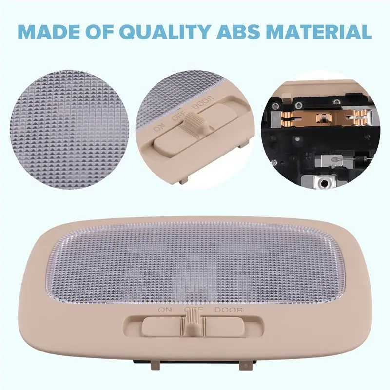 Beige Color For KIA SEDONA 2008 Through 2015 928704D500TW Car Interior Overhead Room Lamp Replacement-A02G