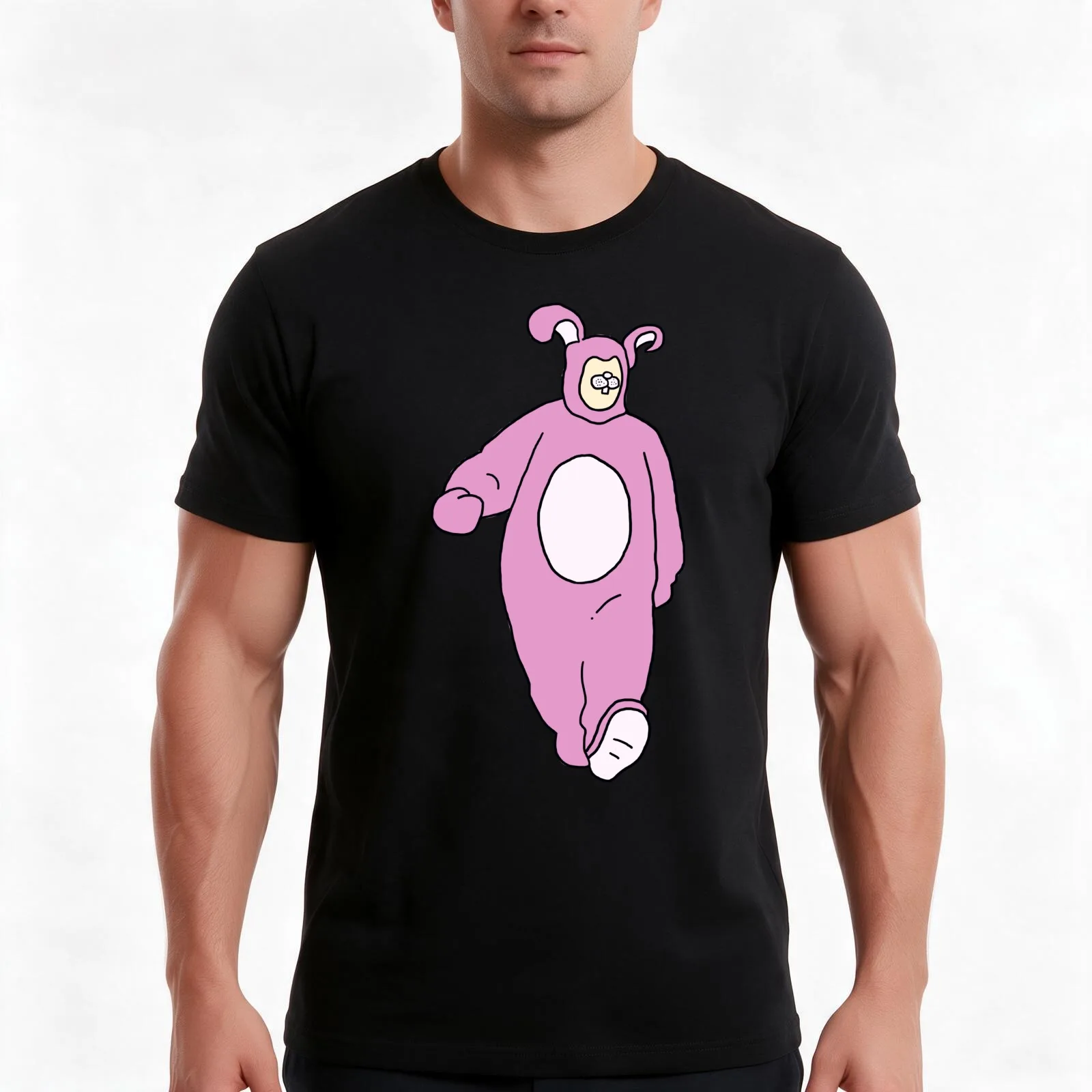 Chandler Bunny (Without Border) T-Shirt Summer Casual Cotton Tee Oversized Streetwear Tops Vintage Graphic Print 100% Cotton