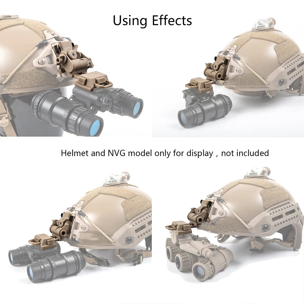 Zestaw taktycznego hełmu airsoftowego z słuchawkami komunikacyjnymi, hełm model NVG, materiałowy sygnalizator świetlny do pola strzelanego CS i odgrywania ról.