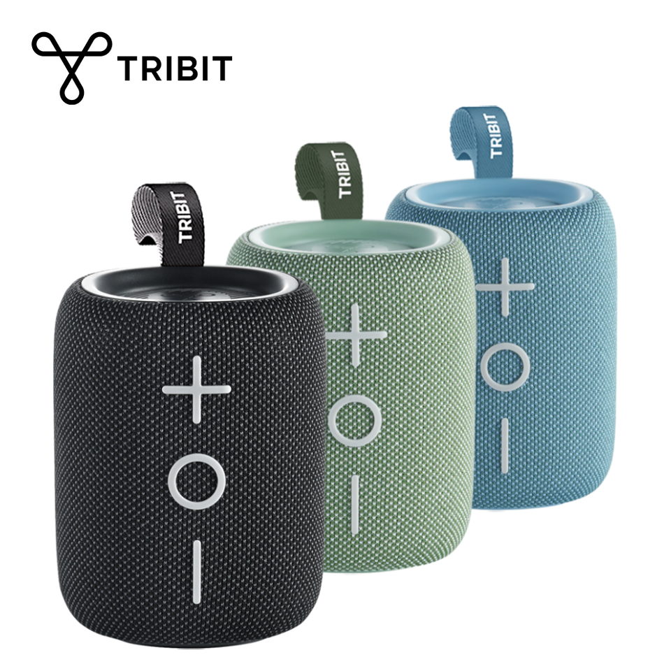  TRIBIT StormBox Mini Bluetooth Speaker, 12W 360° Sound With XBass, LEDs, 12 Hours playtimes, IPX7 Waterproof, For Hiking/Outdoor 