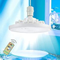 Energy Efficient 2-in-1 LED Fan Light Remote Control Three-speed Mode E27 Screw Fan Light Silent Modern Fan Ceiling Light Study