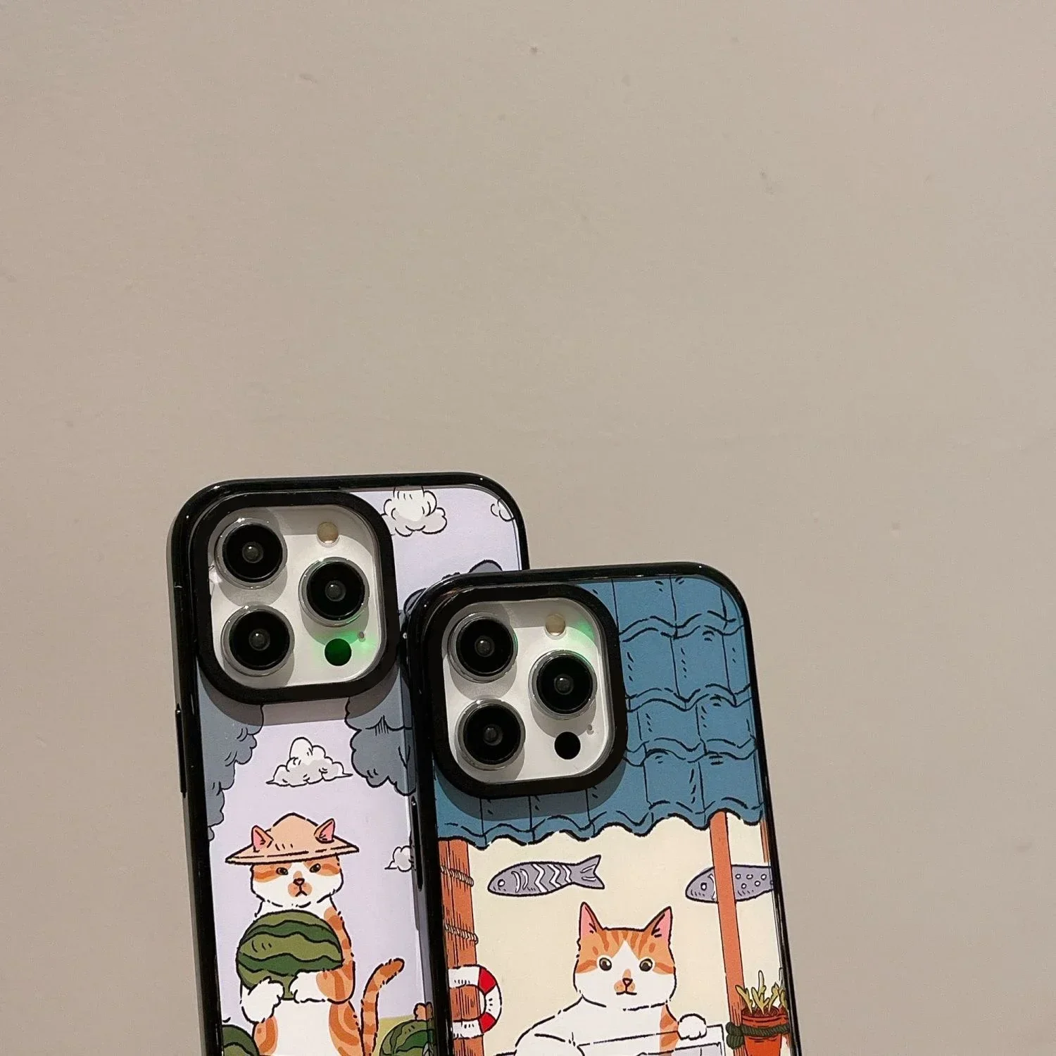 Cartoon Holiday Cat Phone Case Cover for IPhone 12 13 14 15 16 Pro Max Case for IPhone 16 Pro Max