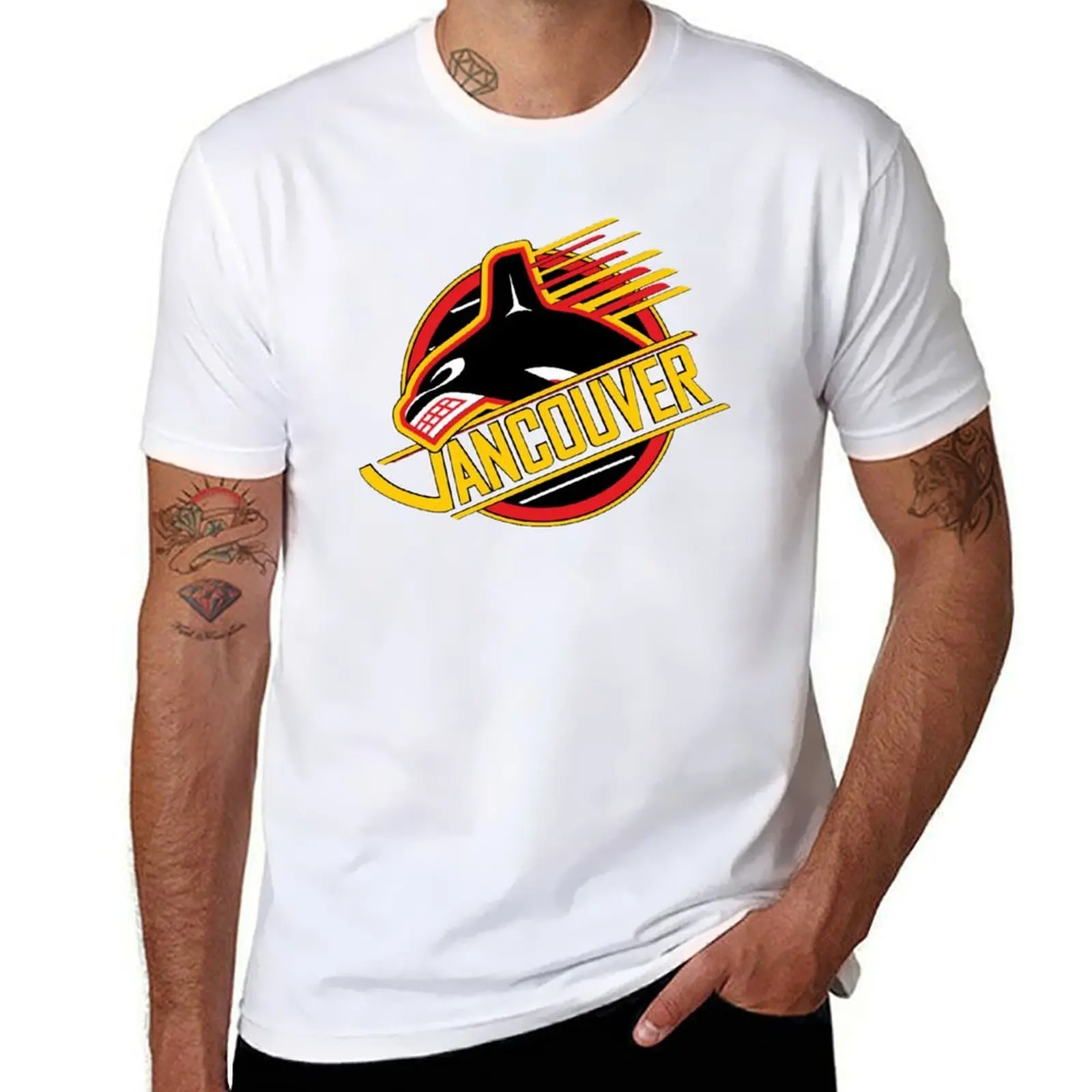 

HOT SELLER! Rare Vancouver Hockey T-Shirt t shirt man luxury t shirt for man 100 percent cotton T-Shirt