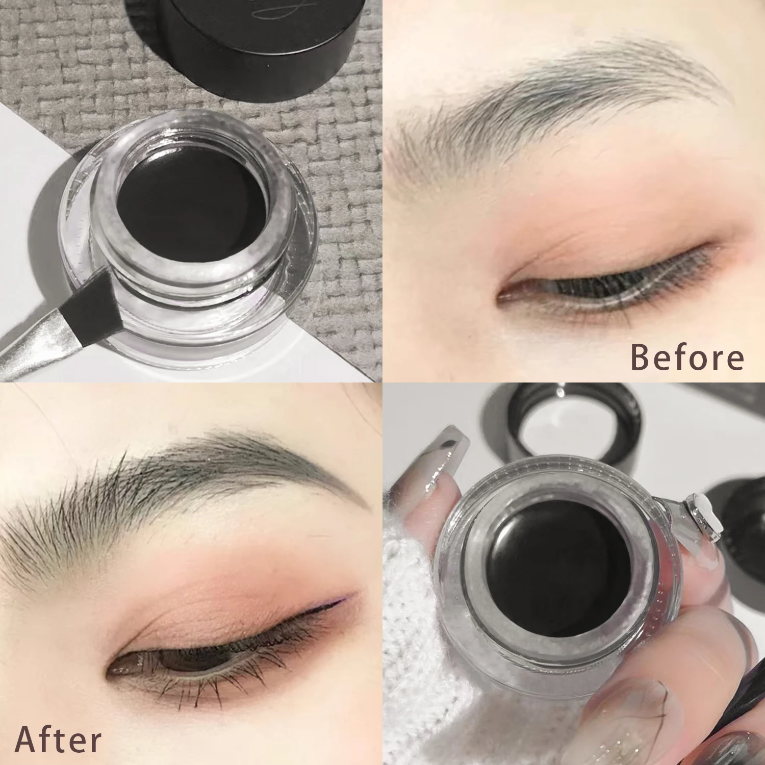 Makeup dye eyebrow cream waterproof non-smudge dye lasting three-dimensional eyebrow cream eyebrow cream + brush