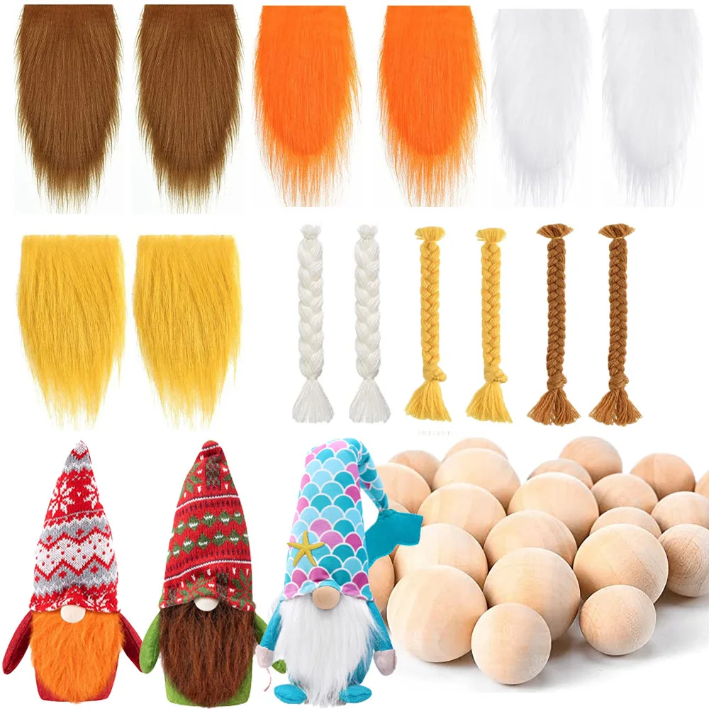 

lychee life 8Pcs New Autumn Doll Pre Cut Beard Combination DIY Creative Production Doll Decoration Gift Wholesale