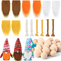 lychee life 8Pcs New Autumn Doll Pre Cut Beard Combination DIY Creative Production Doll Decoration Gift Wholesale