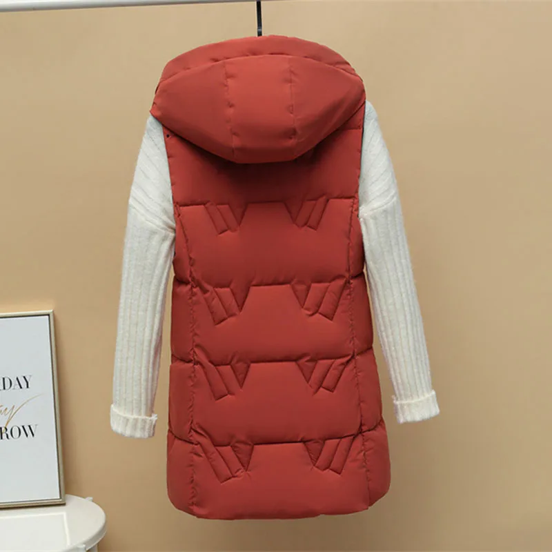 

Fashion Wear on Both Sides Hooded Lightweight Down Cotton Vest Autumn Winter Cotton Vest College Style Keep Warm Vests Jacket