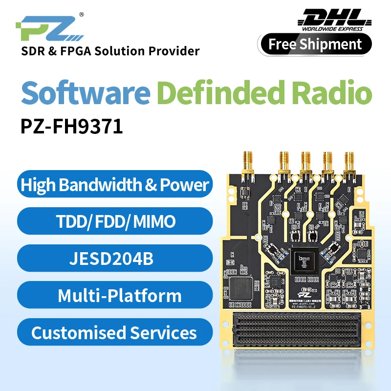Puzhi PZSDR PZ-FH9371 SDR Software Defined Radio Demo Board 16bit ADC 14bit DAC ADI RF AD9371 HPC FMC Daughter Card