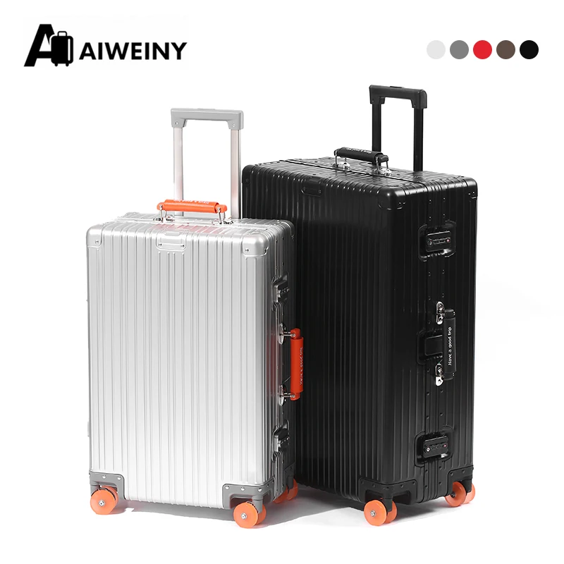 

Чемодан AIWEINY из цельного алюминиево-магниевого сплава, с замком TSA, бесшумными колесами, антибактериальной подкладкой, размеры 20/24/29 дюймов, для ручной клади