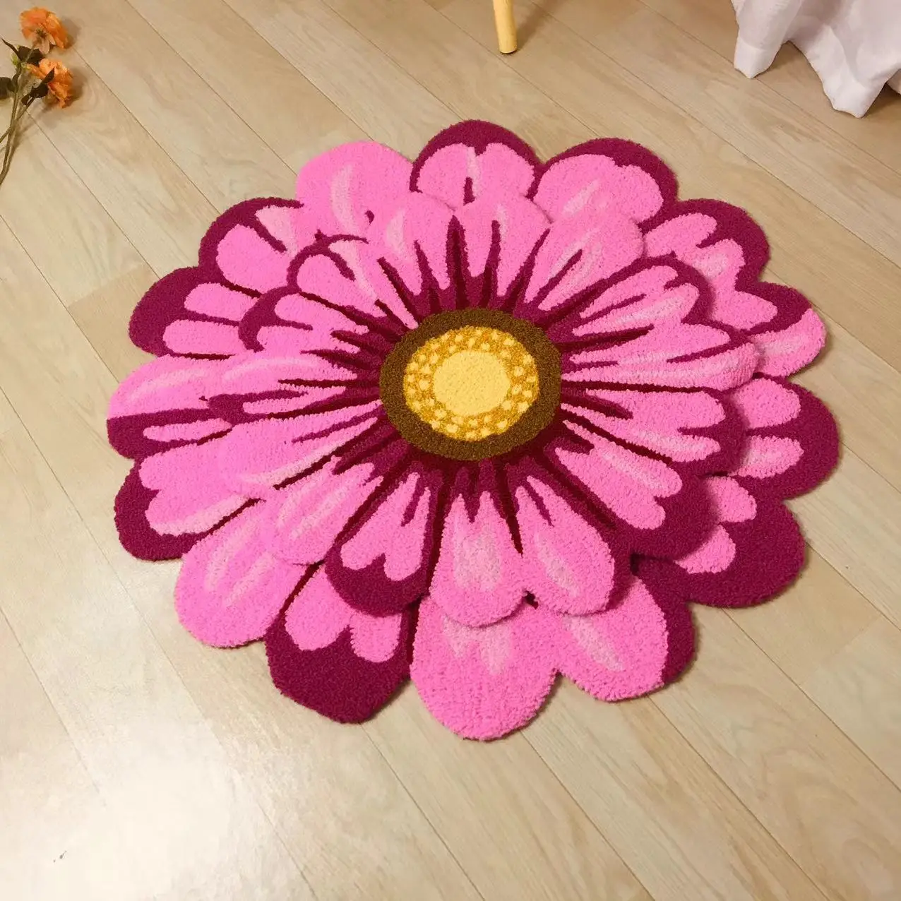 

Sunflower Floral Carpets Delicate Hallway Area Rug Handmade Embroidery Flower Carpet Aesthetic Home Decor Living Room Floor Mat