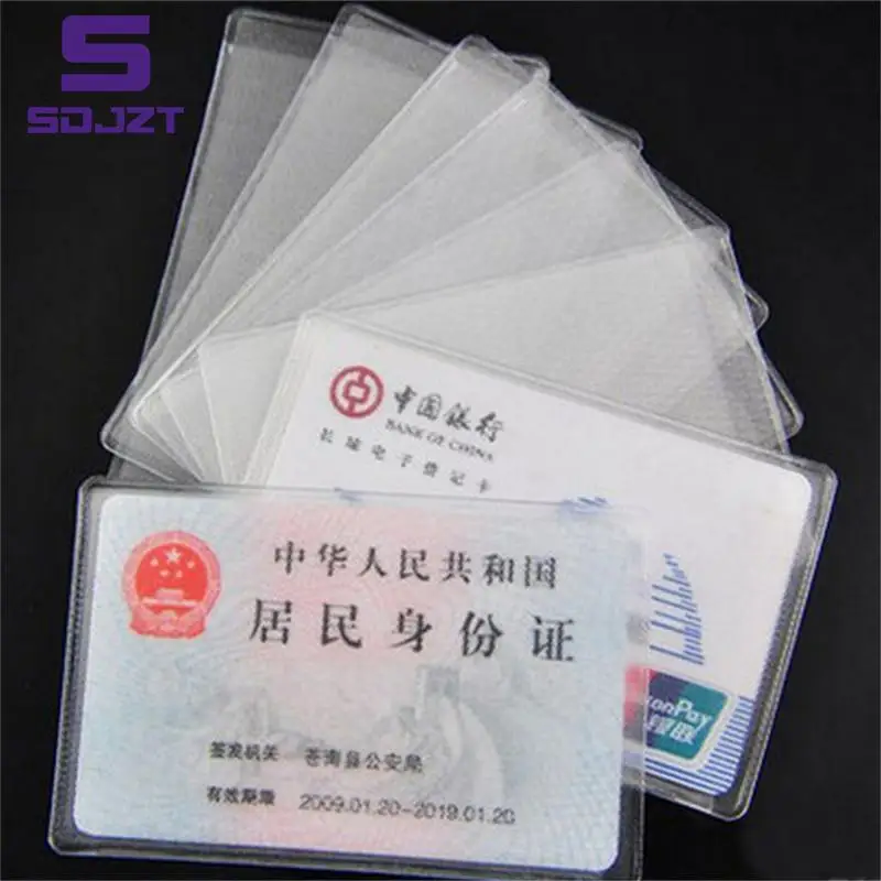 Peerless 10Pcs Waterproof Transparent PVC Frosted Business ID Cards Note Covers Holder Cases Travel Ticket Holders Protect Bags