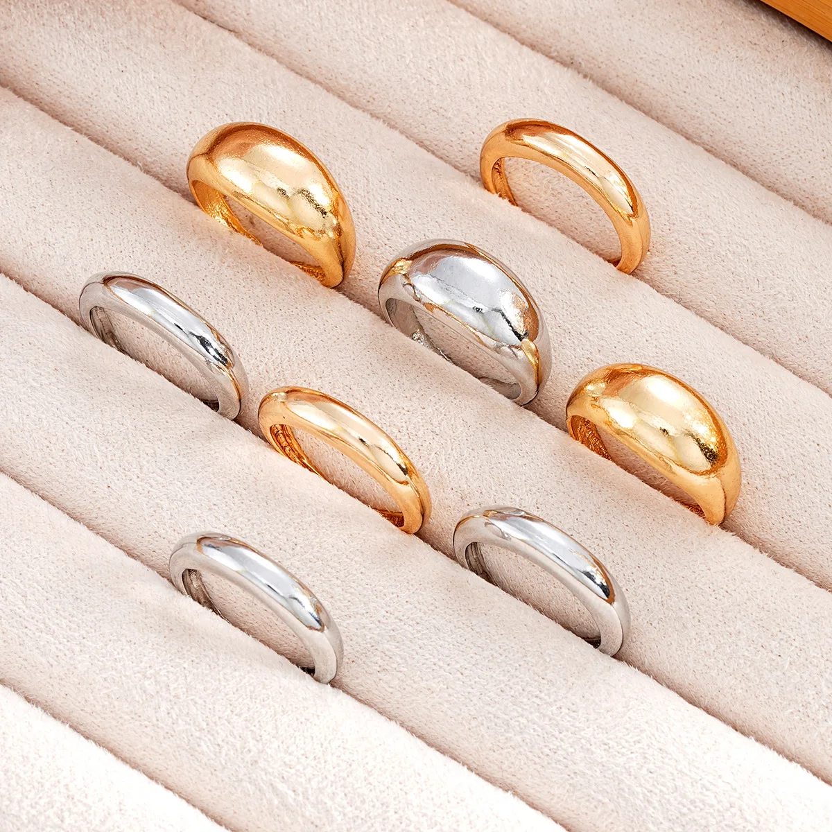 1set Hot Selling Instagram Style Fashionable Personalized high-end Sense Ring Simplicity Niche Opening Adjustable Ring Wholesale