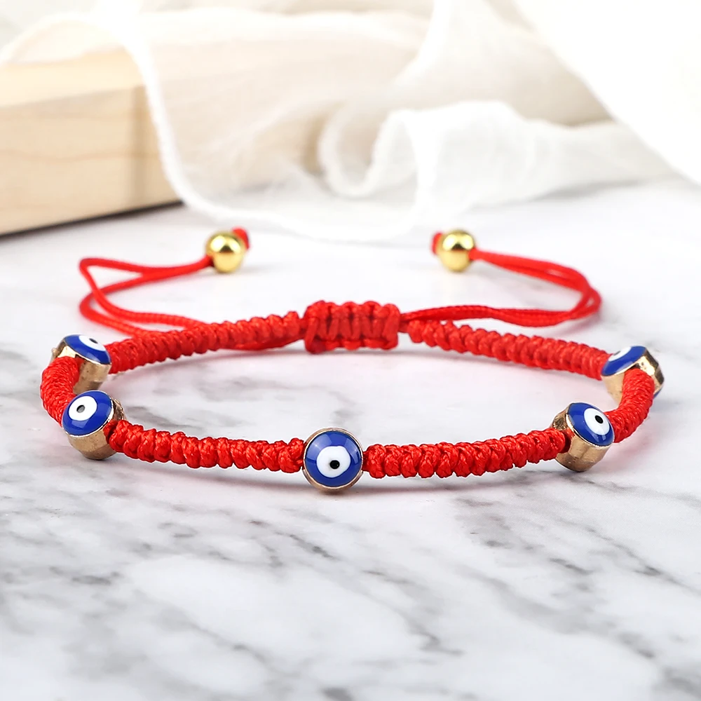 New Red Nylon Thread Evil Eye Braided Bracelet Women Men Vintage Butterfly Elephant Couple Bracelet Chain Jewelry Gift Wholesale