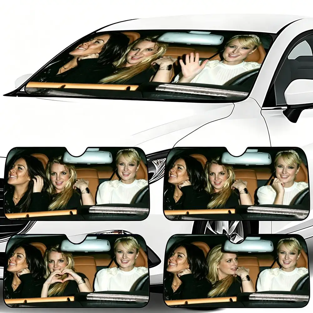 Parasol para Parabrisas de Coche, Plegable, Protección Solar, Paris, Britney, Lindsay, Hilton