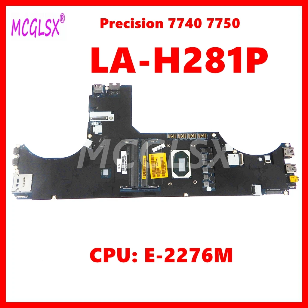 LA-H281P  Notebook Mainboard For Dell Precision 7740 7750 Laptop Motherboard With E-2276M CPU CN-0MPVGK 100% Tested OK