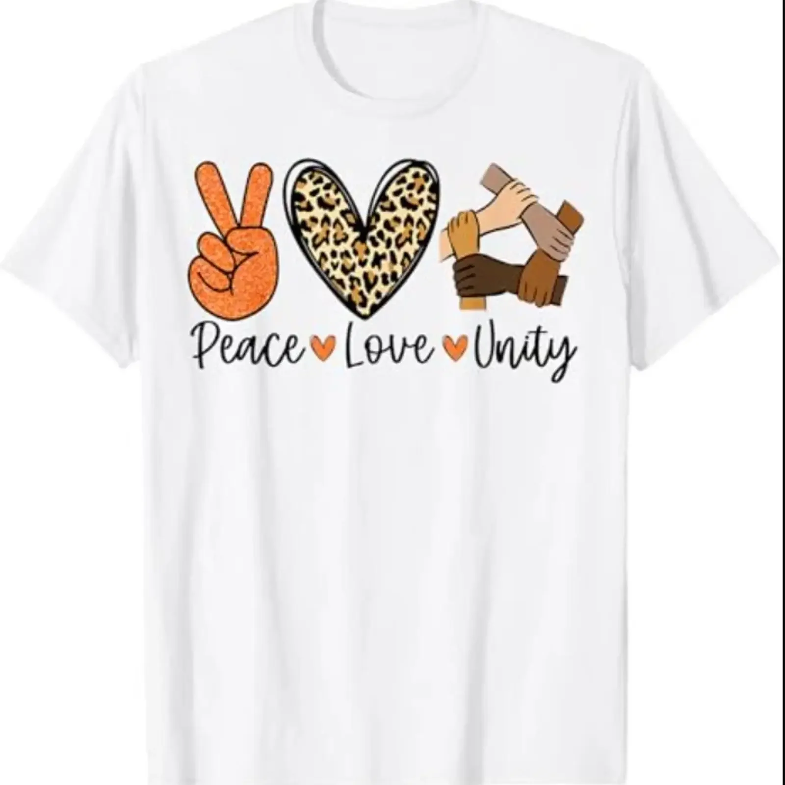 T-shirt Orange Peace Love Unity Day Anti-Bullying Be Kind, vintage, lavé, confortable, respirant, vêtements de créateur, polyvalent