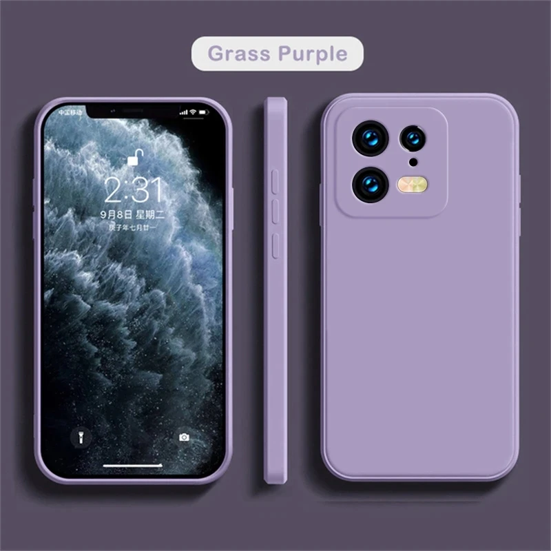 Mi 13 Mi13 Pro Ultra Case Original Square Liquid Silicone Phone Cases For Xiaomi Mi 13 Mi13T Pro Mi14 12 12x 13T Soft Cover