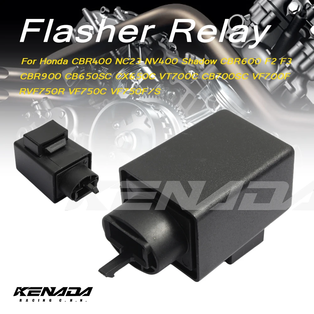 

Turn Signal Flasher Relay Fit For Honda CBR400 NC23 NV400 Shadow CBR600 F2 F3 CBR900 CB650SC CX650C VT700C CB700SC VF700F