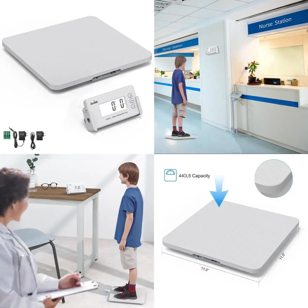 

Portable Ultra Thin Medical Floor Scales for Body Weight - 440lbs Capacity, Suitable for Home, Office, Hospital Use