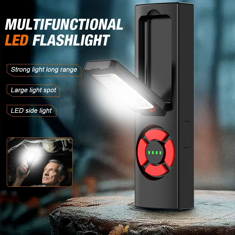 

Многофункциональная рабочая лампа с зажимом для ручки, регулируемый угол освещения, несколько режимов, перезаряжаемый фонарик-карандаш типа C