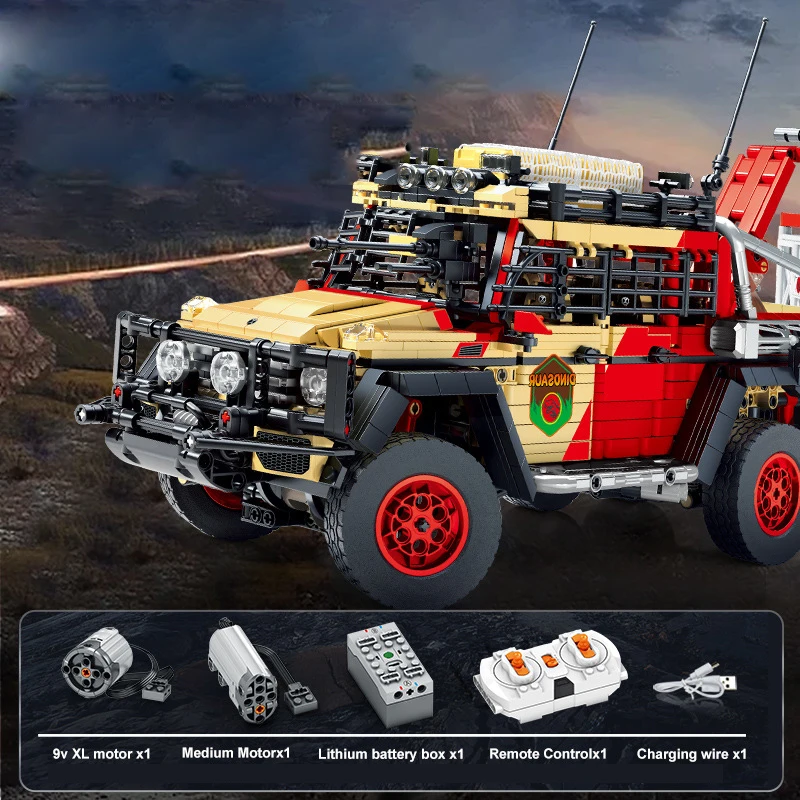 1:14 Scale Technical Radio 2.4ghz Remote Control Car Building Block Dinosaurs Benz G63 6X6 Model Pickup Truck App Rc Vehicle Toy