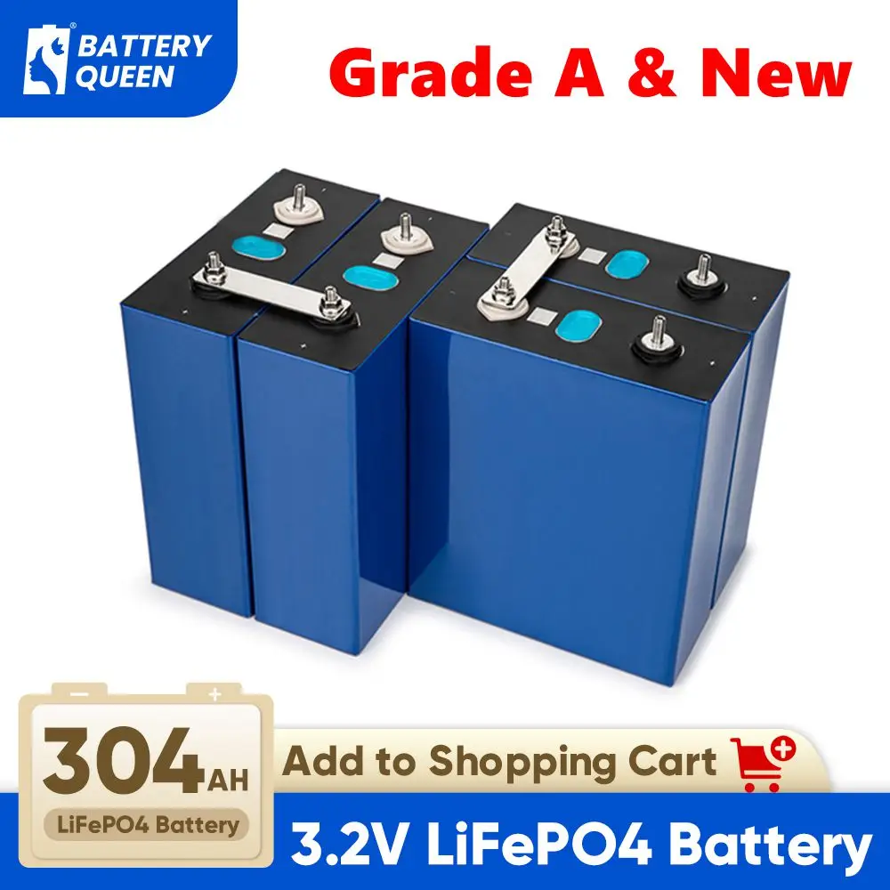 Grade A 304AH LiFePO4 Battery 310AH 320AH Prismatic Cells for Home Solar System Rechargeable batteries 48V Pack for Power Wall