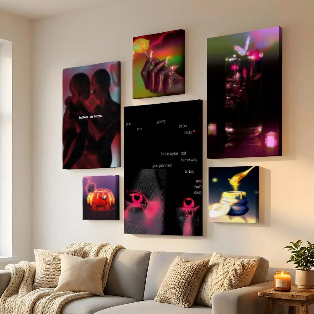 Japandi style illusion Ed Reika Framed Wall Painting HD Canvas Wall Art | Optional Framed/Unframed | Modern Entryway Home Decor