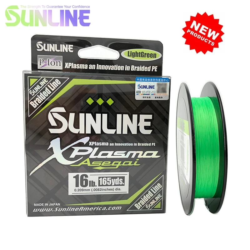 

SUNLINE-Super Smooth PE Fishing Line, Light Green, 8 Braided, Super Strong, Original, New, XPLASMA, 150m, 2023