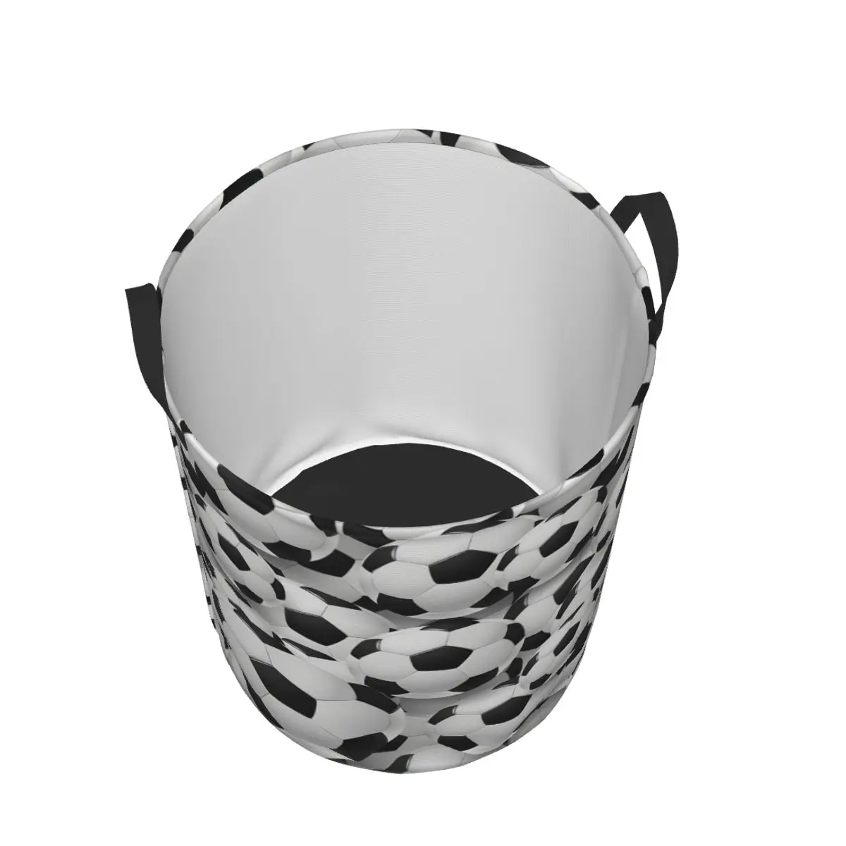 Custom Cool Soccerly Footbally Print Laundry Basket Foldable Large Clothes Storage Bin Baby Hamper