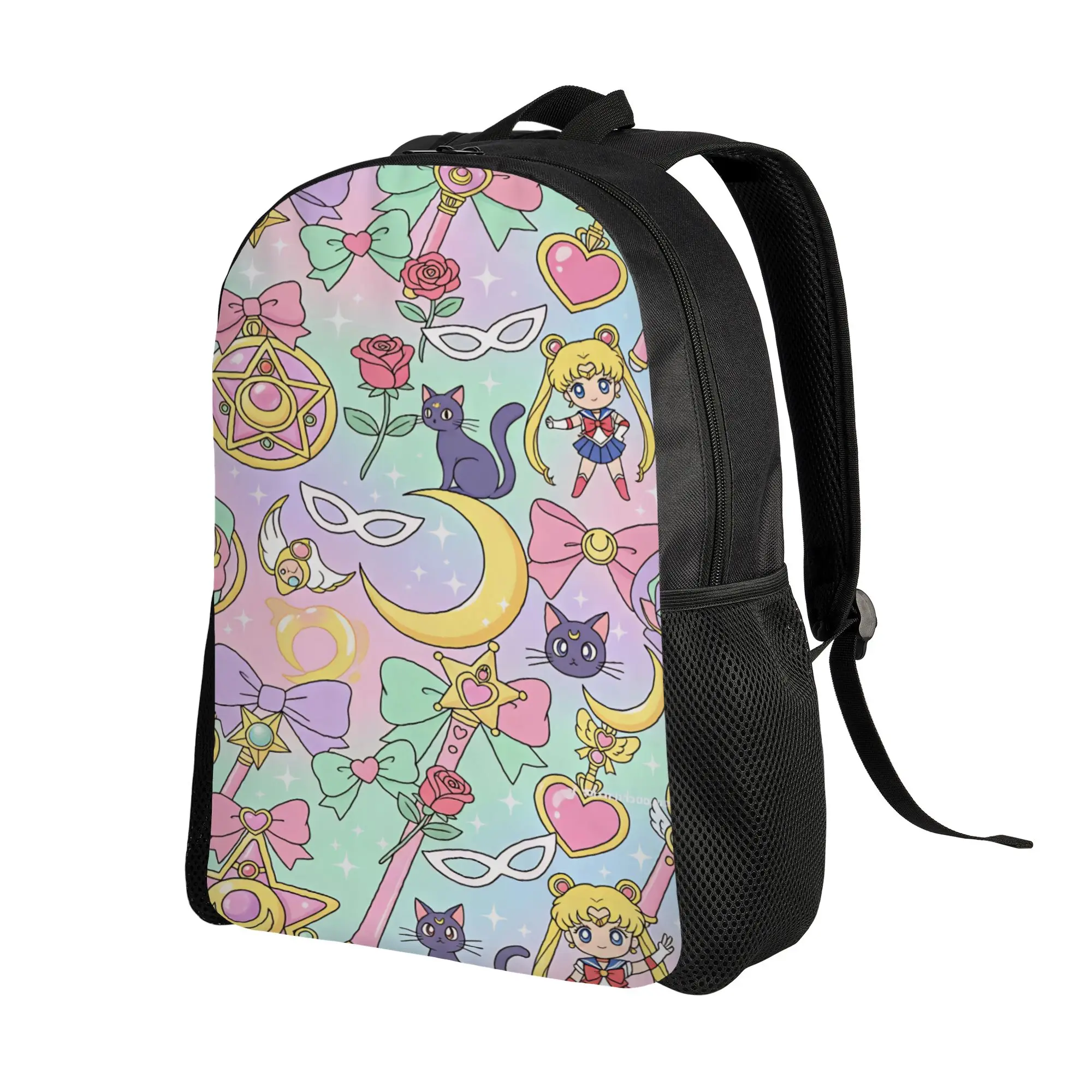 Sailors Moon Backpack  Outdoor Backpacks Girl Custom Soft High School Bags Stylish Rucksack