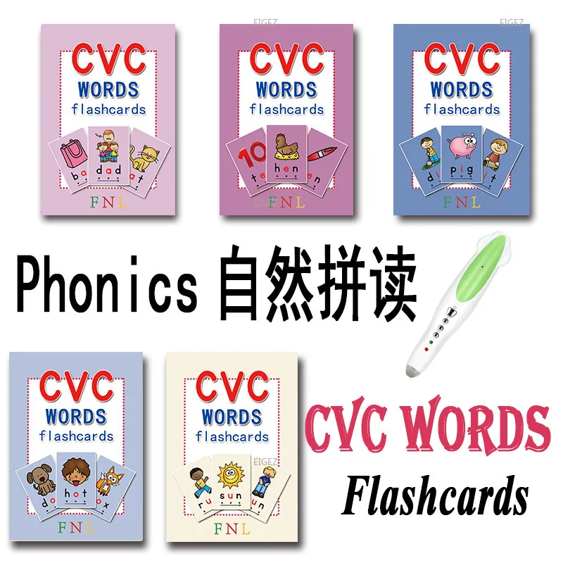 A Complete Set of English Flashcards for Early Childhood Education Vocabulary and Grammar Cards for Children Aged0-3-6space Card