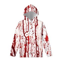 2024 New Autumn Boys Kids Funny Hoodies Blood 3D Printed Street Hip Hop Cool Designs Long Sleeve Sweatshirts Oversized Pullovers