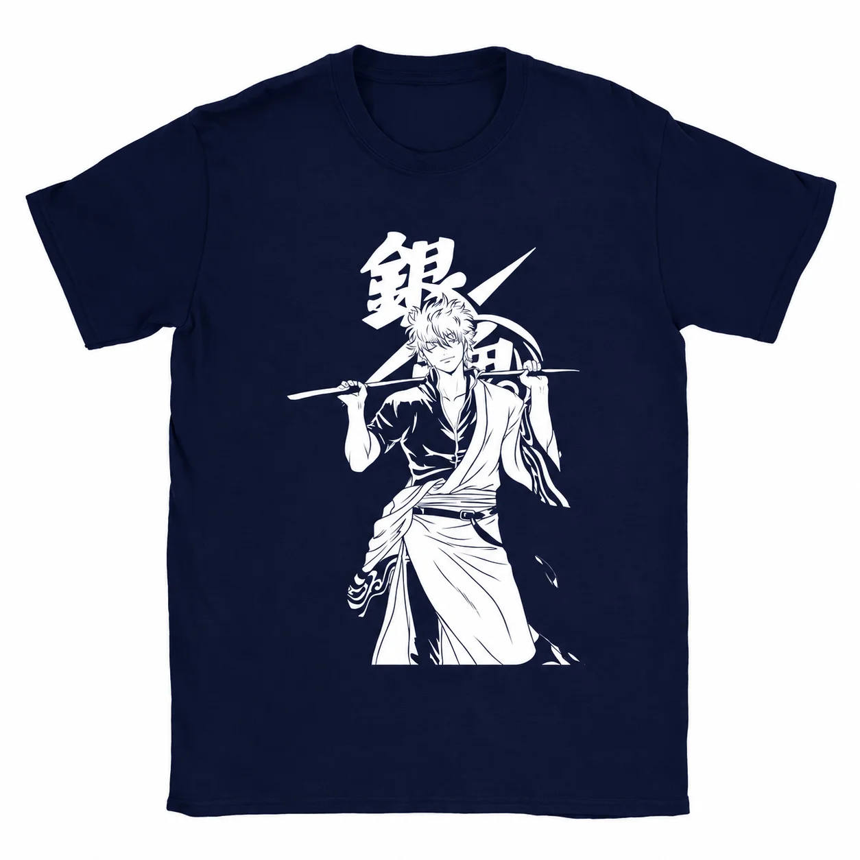 Sakata Gintoki Shirt Vintage Washed Unisex Oversized Gintama Streetwear Soft Cotton Short Sleeve Tee Gift Clothing Tops Hot Sale