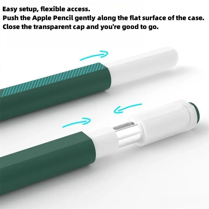 Pencil Case for Apple Pencil USB-C Tablet Stylus Protective Cover Soft Silicone Shockproof Non-slip