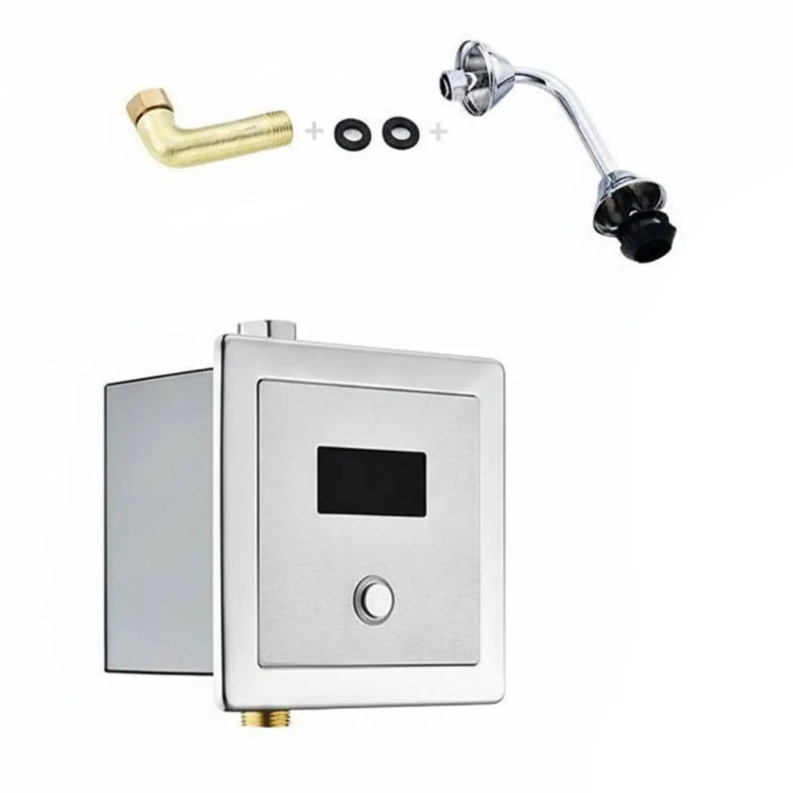 Automatic Flush Valve Stainless Steel Urinal Sensor Touchless Infrared Wall Mounted Water Saving Smart Toilet Accessory Durable