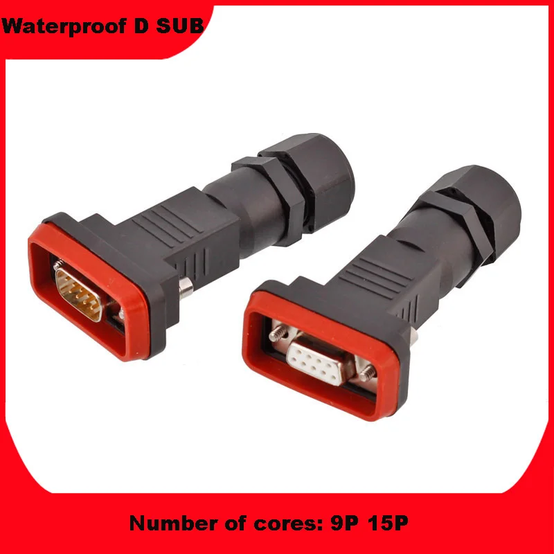 Waterproof DB9, DB15 Waterproof D-SUB 9P 15-Core AISG Electric Adjustable Wire  5G Huawei Base Station Plug