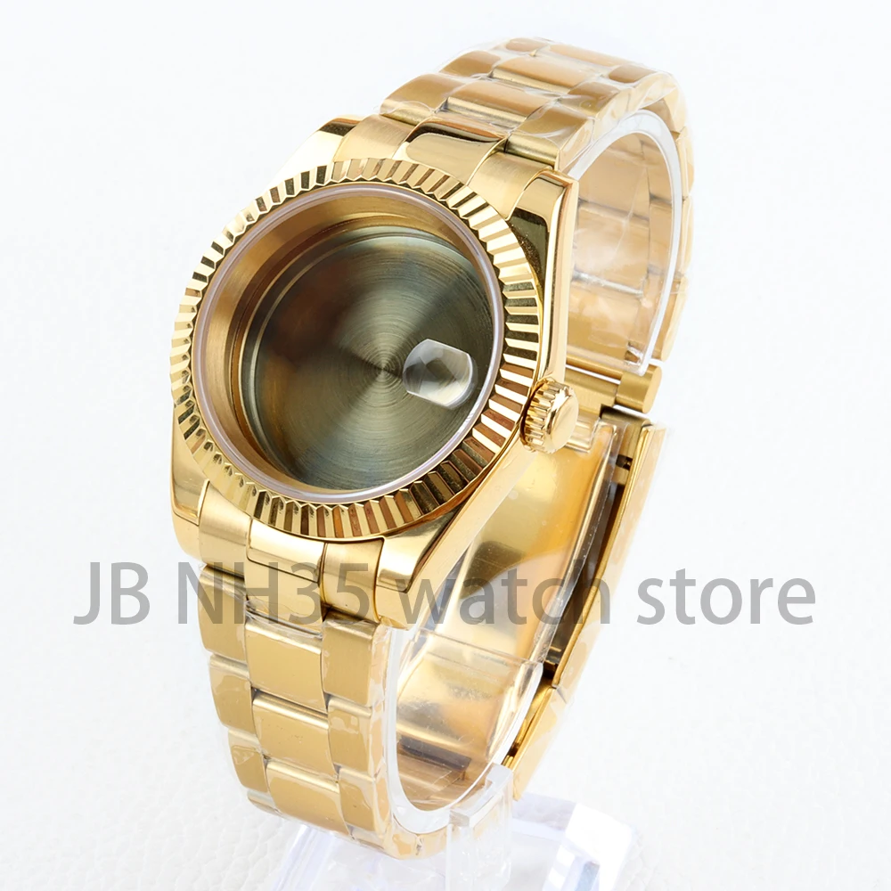 

Gold NH35 Case 36/39mm Sapphire Glass 316L Stainless Steel Oyster/Jubilee/Presidential Bracelet for Datejust NH35 NH36 Movement