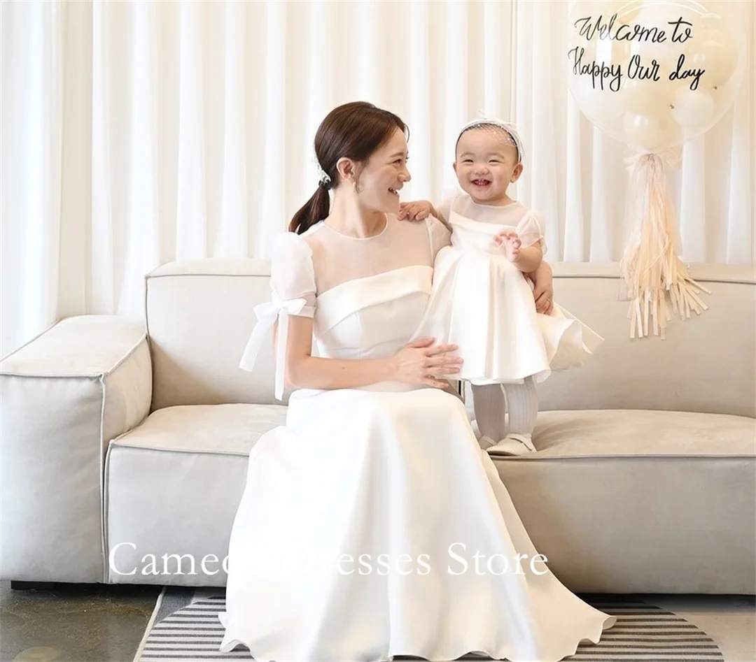 SONDR مخصص س الرقبة فوري نفخة الأكمام فساتين الزفاف بسيطة ألف خط الأورجانزا مشد كوريا العرائس فساتين النساء فساتين زفاف #3