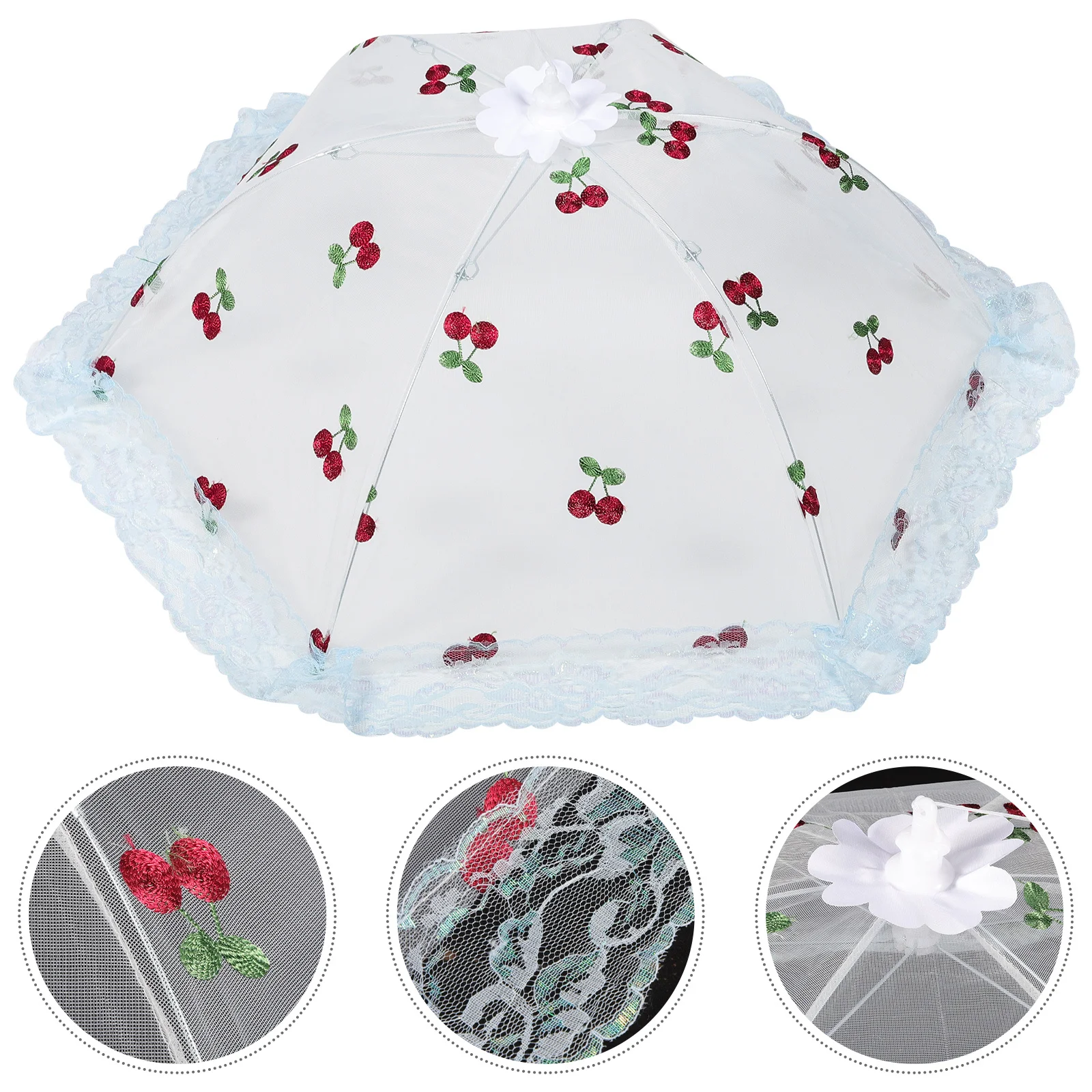 

1pcs Food Cover Mesh Dish Protector Foldable Kitchen Dining Table Cover For Picnic Outdoor Indoor Dessert Display Home Supplies