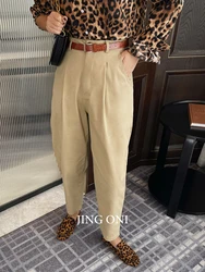 Cargo Pants Y2k Woman Clothing 2023 Fashion Korean Style Vintage Elegant Autumn Long Trousers High Waist Dongdaemun Wide Leg New