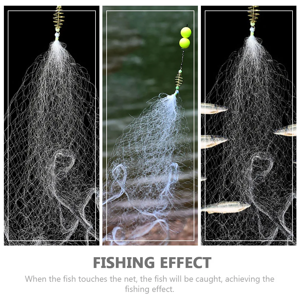 

3pcs Fishing Net Nylon Strong Waterproof Durable Outdoor Fishnets Cast Tool Accessories Bait Casting Handle Included