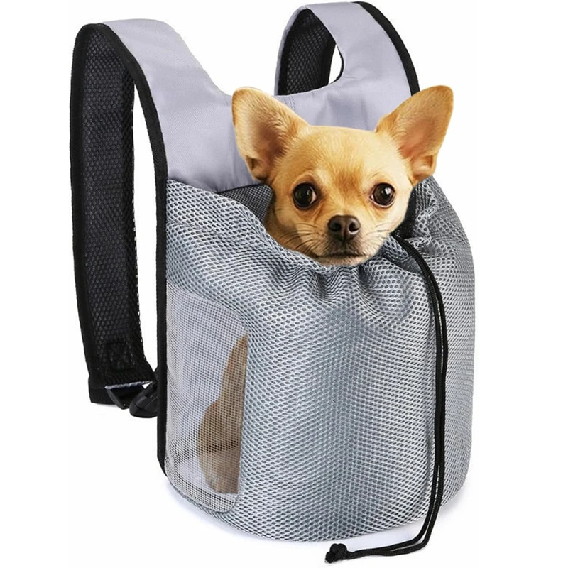 Pet Travel Bag Cat Chest Bag Breathable Dog Bag Portable Dog Carrier Bag Lightweight Cat Drawstring Bag