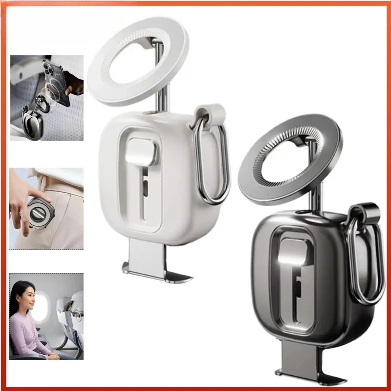 

Magnetic Travel Phone Holder Foldable Tripod Stand 720° Rotation Universal Adjustment Safety-locking Hook Portable Phone Stand