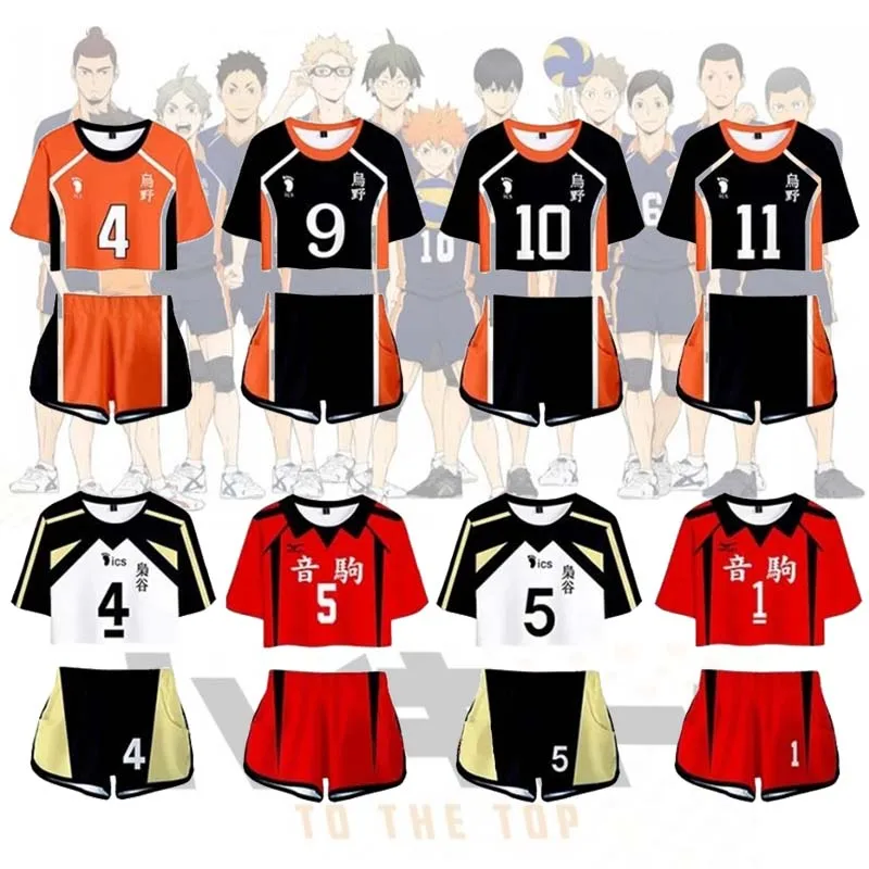 

NEW Anime Haikyuu Cosplay Costume Hinata Shoyo 3D T-shirt Karasuno High School Volleyball Tops Kageyama Tobio Teenage Sweatshirt