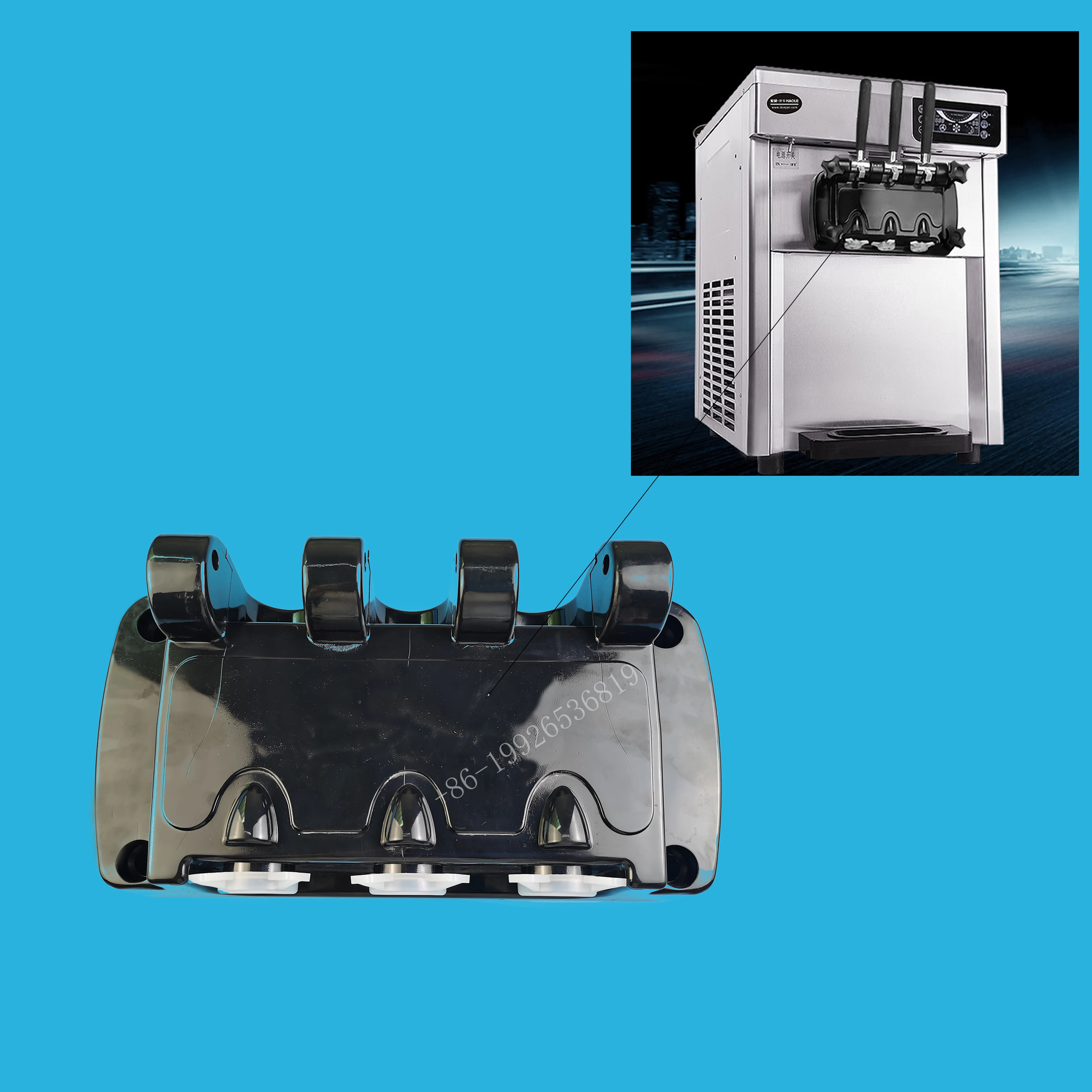 Ice Cream Maker Parts New Single Discharge Valve Set Accessories For Donper Brand Naked Panel Without Handles
