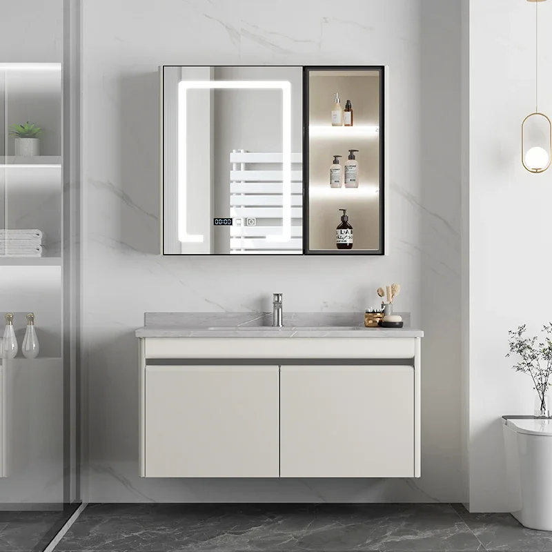 Bathroom Storage Mirror Cabinets Jewelry Compact Standing Pocket  Mirror Cabinets Desk Badkamer Spiegelkast Home Decor